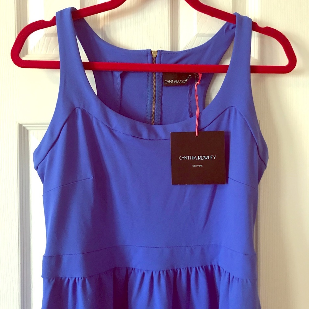 Cynthia Rowley vibrant blue/ periwinkle dress